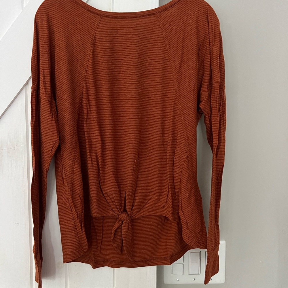 Prana Burnt Orange Long Sleeve Top